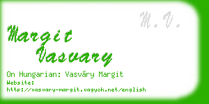 margit vasvary business card