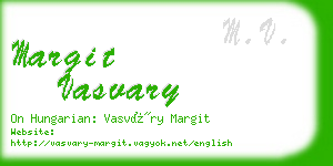 margit vasvary business card